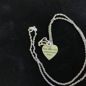 🐾 Sterling Silver Dog Cat Lover's Quote Necklace